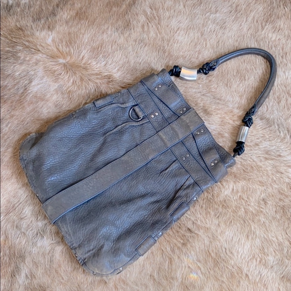Yigal Azrouel blue/grey leather oversize handbag